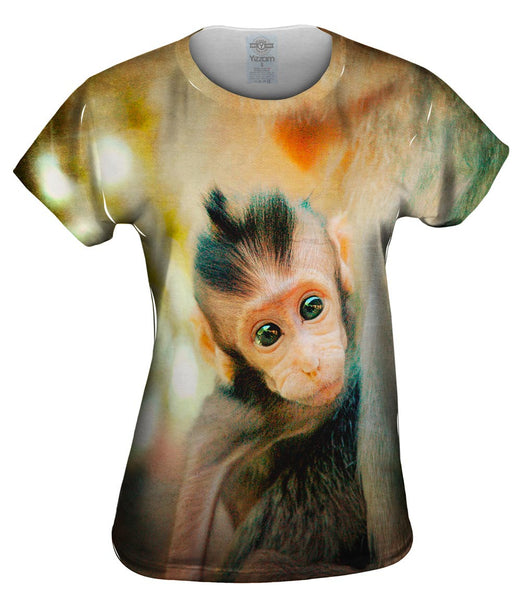 Curious Baby Monkey Womens Top