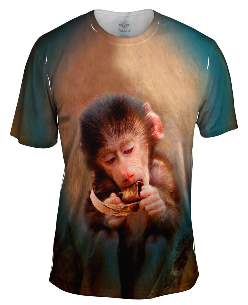 Banana Baby Monkey Mens T Shirt Yizzam