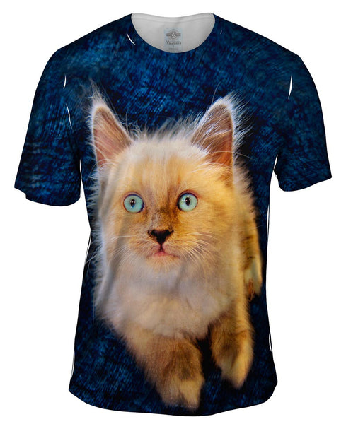 Blue Couch Kitten Mens T-Shirt