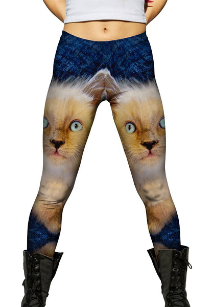 Blue Couch Kitten&nbsp;Womens Leggings