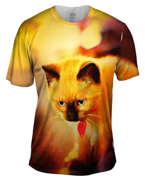 Red Bow Kitten Mens T-Shirt