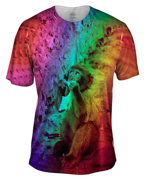 Rainbow Baby Monkey Mens T-Shirt