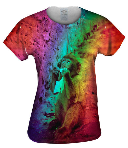 Rainbow Baby Monkey Womens Top