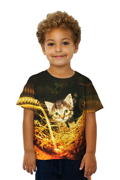 Kids Straw Kitten&nbsp;Kids T-Shirt