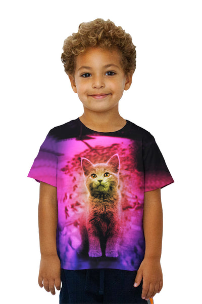 Kids Snow Track Kitten&nbsp;Kids T-Shirt