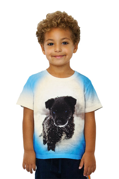 Kids Black Wolf Puppy&nbsp;Kids T-Shirt
