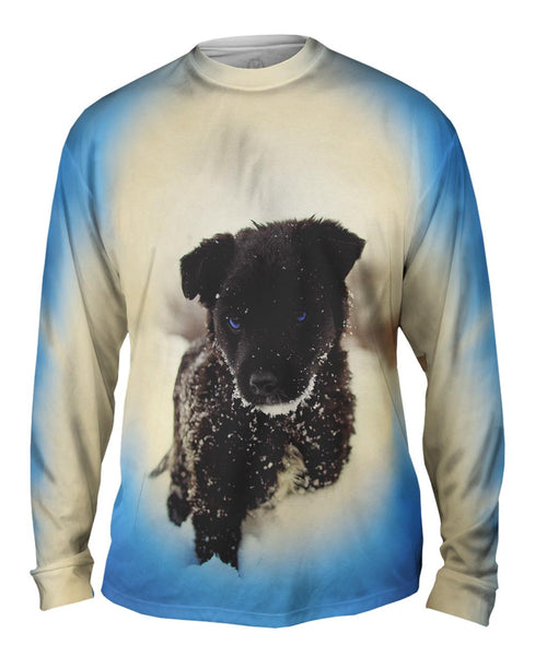 Black Wolf Puppy&nbsp;Mens Long Sleeve