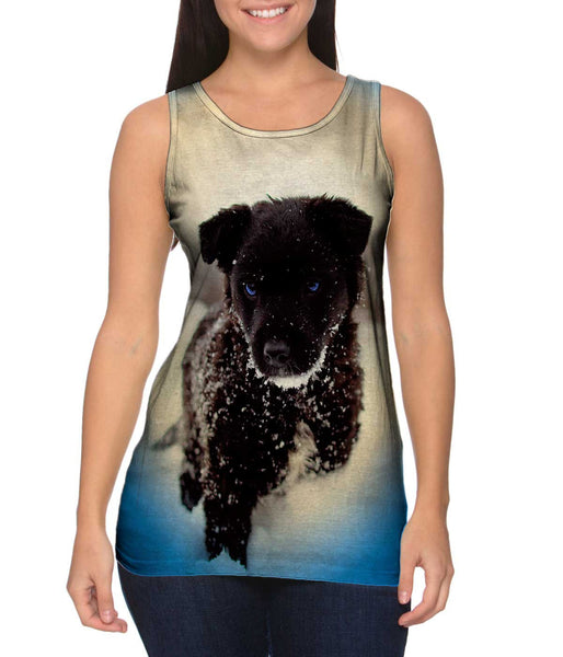 Black Wolf Puppy&nbsp;Womens Tank Top