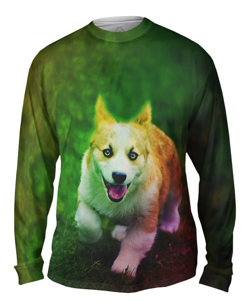 Corgi Run Puppy&nbsp;Mens Long Sleeve