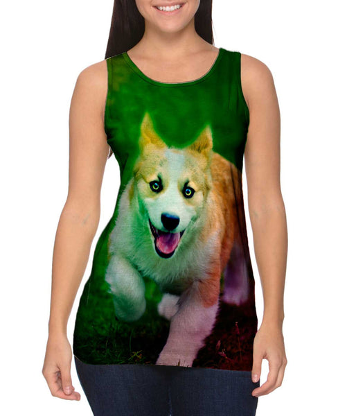 Corgi Run Puppy&nbsp;Womens Tank Top