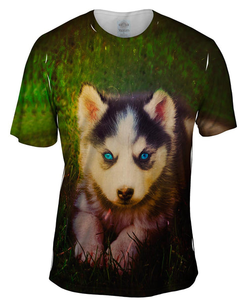 Emo Husky Puppy Mens T-Shirt