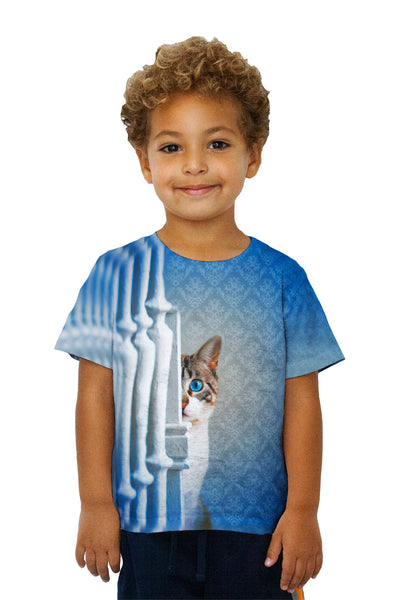 Kids Hiding Kitten&nbsp;Kids T-Shirt