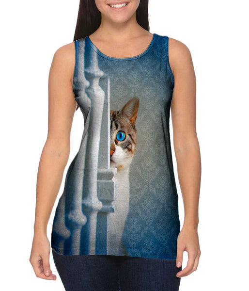 Hiding Kitten&nbsp;Womens Tank Top
