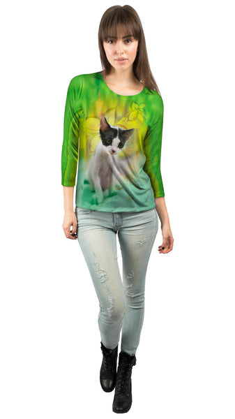 Tired Kitten Womens 3/4 Sleeve