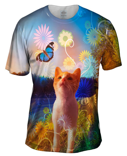 Butterfly Kitten Mens T-Shirt