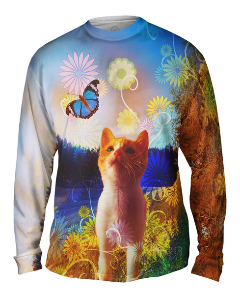 Butterfly Kitten&nbsp;Mens Long Sleeve