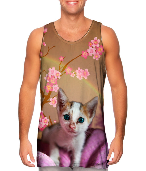 Cherry Blossom Kitten&nbsp;Mens Tank Top