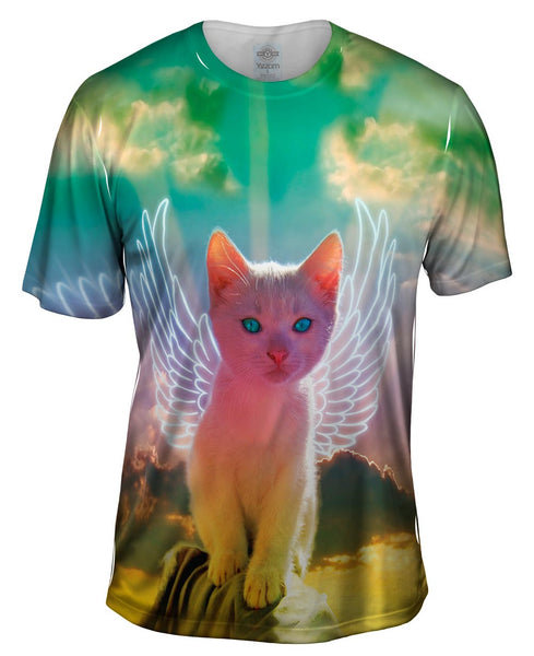 Winged Kitten Mens T-Shirt
