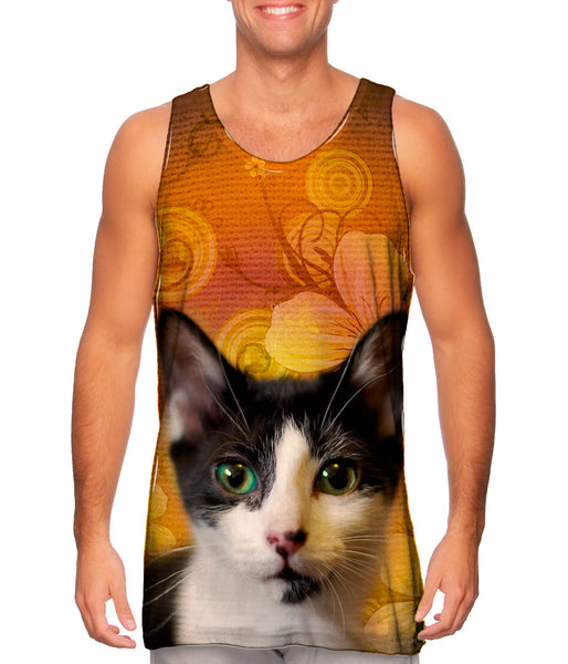 Floral Kitten&nbsp;Mens Tank Top