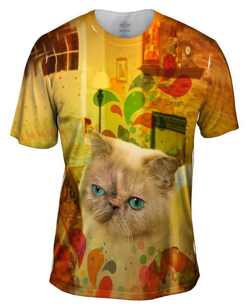 Wise Exotic Cat Mens T-Shirt