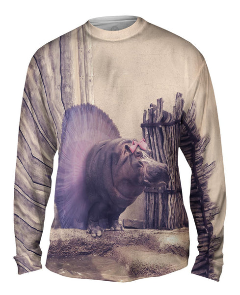 Ballerina Hippo&nbsp;Mens Long Sleeve