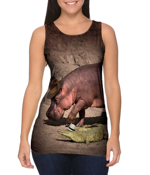 Hippo And Crocodile Walk&nbsp;Womens Tank Top