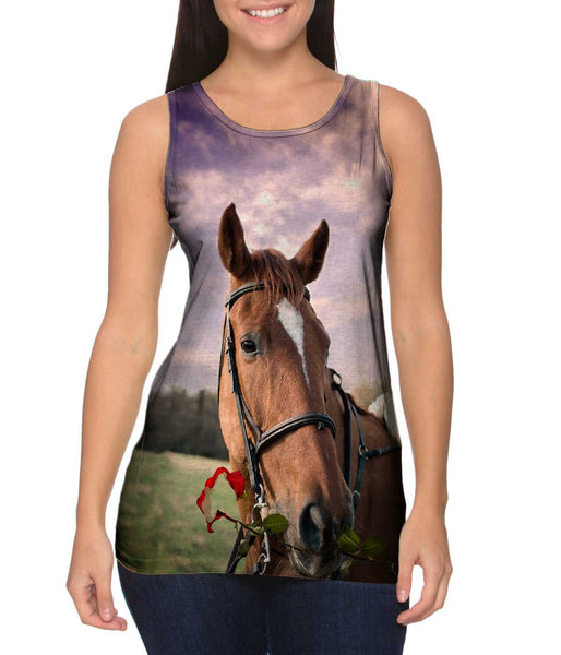 Rose Horse&nbsp;Womens Tank Top
