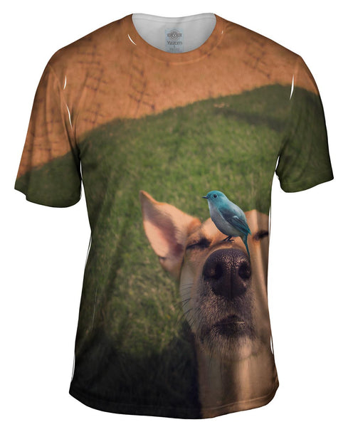 Blue Bird Dog Mens T-Shirt