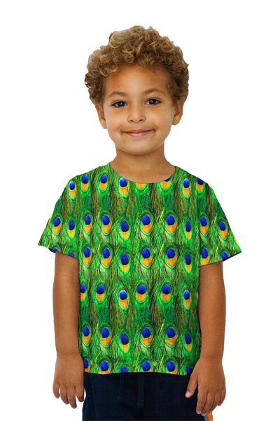 Kids Peacock Feathers Kids T-Shirt