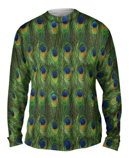 Peacock Feathers Mens Long Sleeve