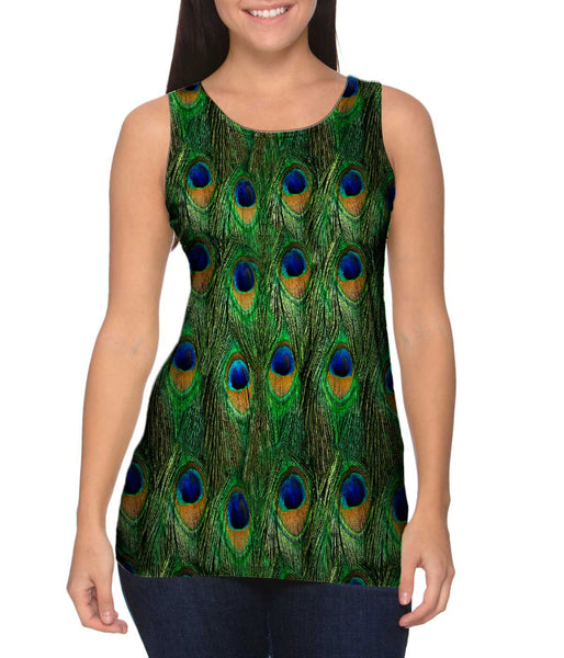 Peacock Feathers Womens Tank Top
