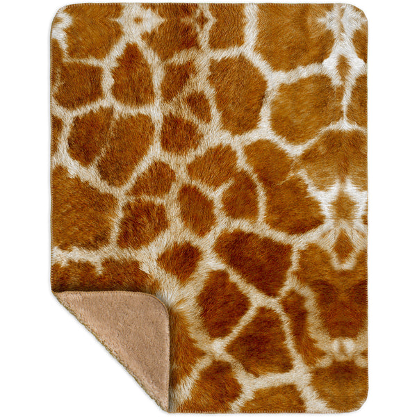 Giraffe skin Sherpa Blanket