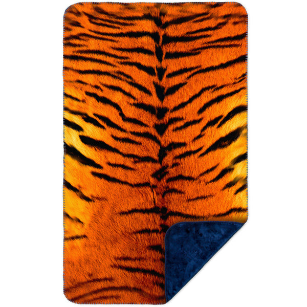 Tiger Skin MicroMink(Whip Stitched) Navy