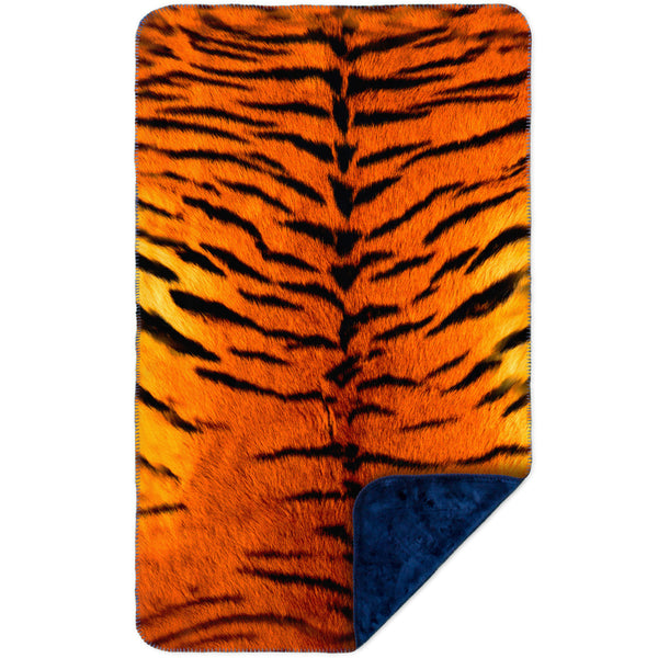 Tiger Skin&nbsp;MicroMink(Whip Stitched) Navy