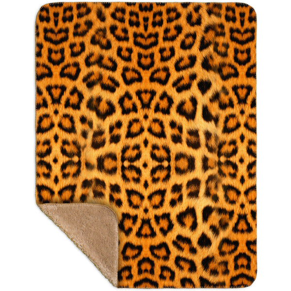 Leopard Skin Sherpa Blanket