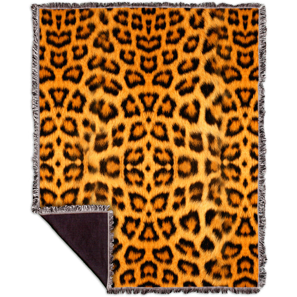 Leopard Skin Woven Tapestry Throw