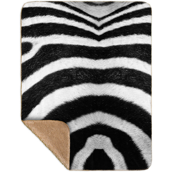 Zebra Skin Sherpa Blanket