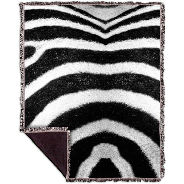 Zebra Skin Woven Tapestry Throw