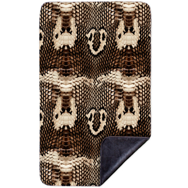 Cobra Snake Skin MicroMink(Whip Stitched) Grey