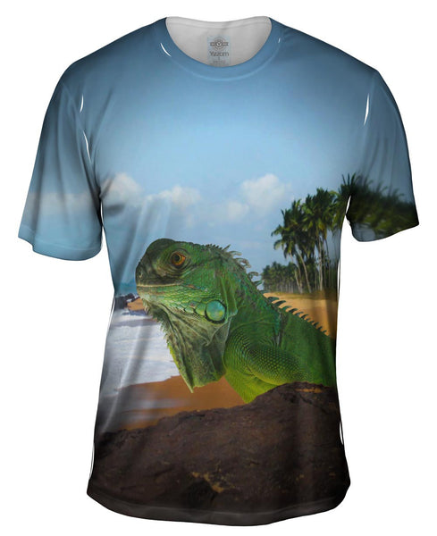 Sun Bath Iguana Mens T-Shirt