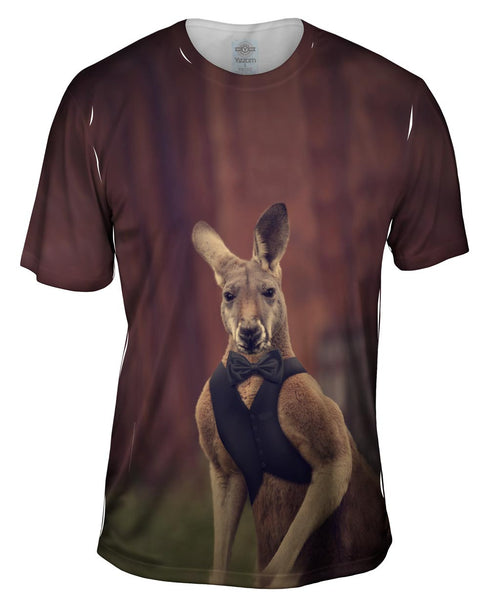 Bow Tie Kangaroo Mens T-Shirt