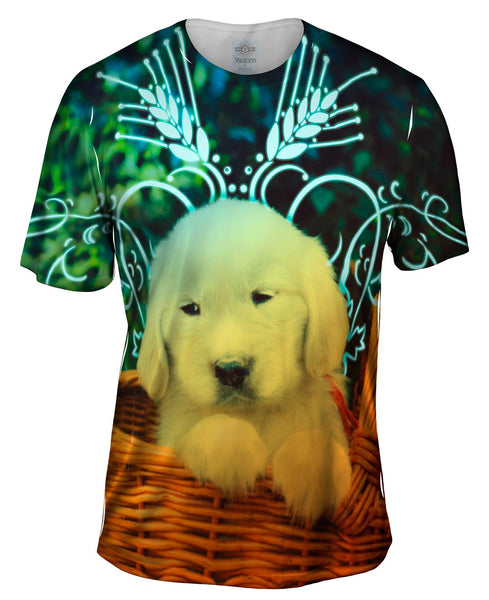 Glow Basket Puppy Mens T-Shirt