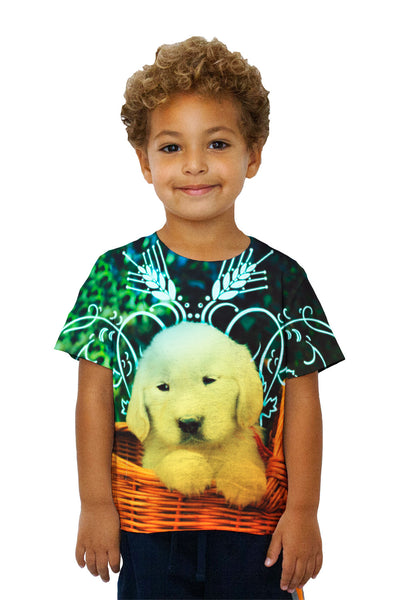 Kids Glow Basket Puppy&nbsp;Kids T-Shirt