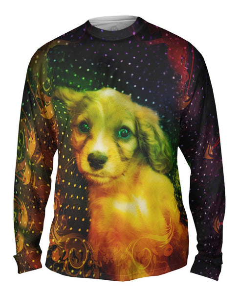 Dot Couch Puppy Mens Long Sleeve