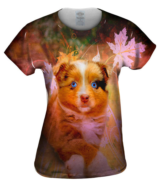 Australian Shepherd Puppy Womens Top