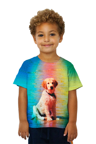 Kids Beach Lab Puppy Kids T-Shirt