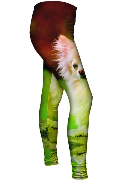 Pomeranian Puppy Womens Leggings