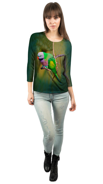 Colorful Derbyan Parakeet&nbsp;Womens 3/4 Sleeve