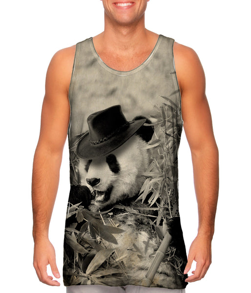 Bamboo Cowboy Panda&nbsp;Mens Tank Top
