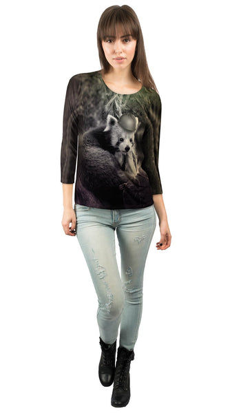 Construction Hat Red Panda&nbsp;Womens 3/4 Sleeve